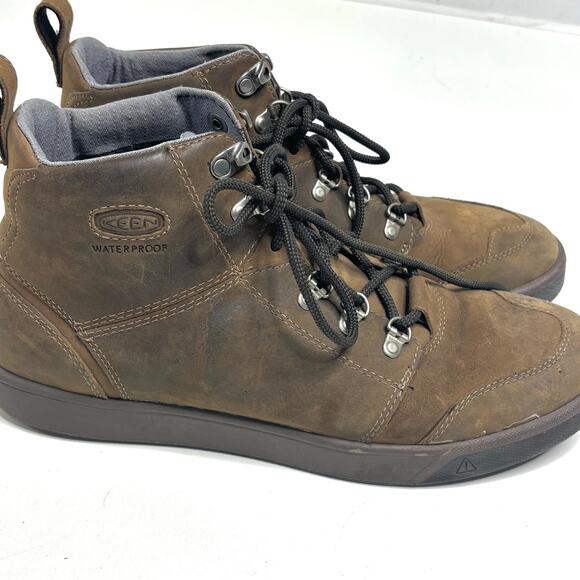 Keen Brown Leather Winter Haven Shoes Waterproof Mens Sneaker Lace Up Boots 11 main image 4